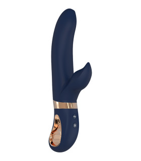 Вибратор-кролик с функцией нагрева Dream Toys синий, 23 х 3.5 см - No Taboo