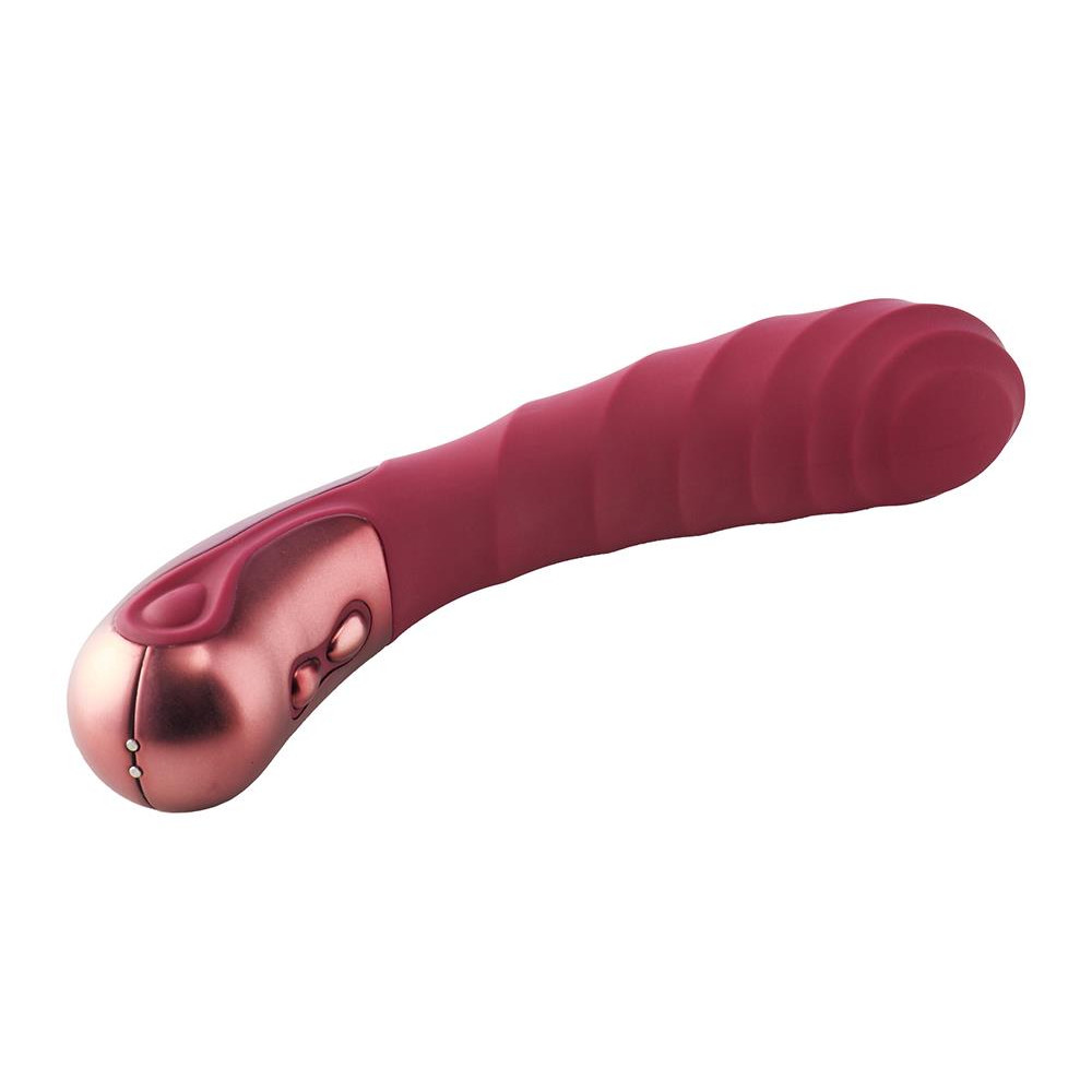 Рельефный вибратор Dream Toys Dinky для точки G, бордовый, 19.4 х 3.8 см фото №3 — секс игрушки: Украина, NO TABOO