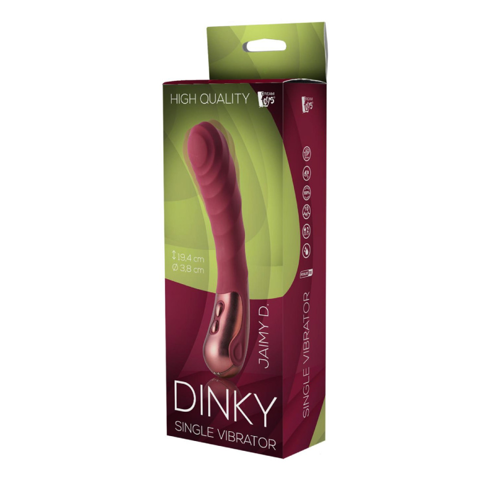Рельефный вибратор Dream Toys Dinky для точки G, бордовый, 19.4 х 3.8 см фото №2 — секс игрушки: Украина, NO TABOO