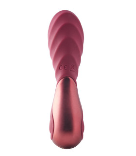Міні вібратор рельєфний Dream Toys бордовий, 12 х 3.2 см - No Taboo