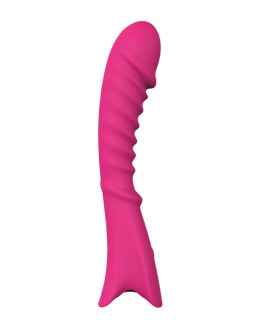 Вибратор с стимулирующим рельефом Dream Toys розовый, 20 х 3.7 см - No Taboo