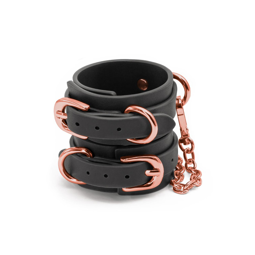 Наручники NS Novelties Bondage Couture с фурнитурой, черные, фото №0 — секс шоп Украина, NO TABOO