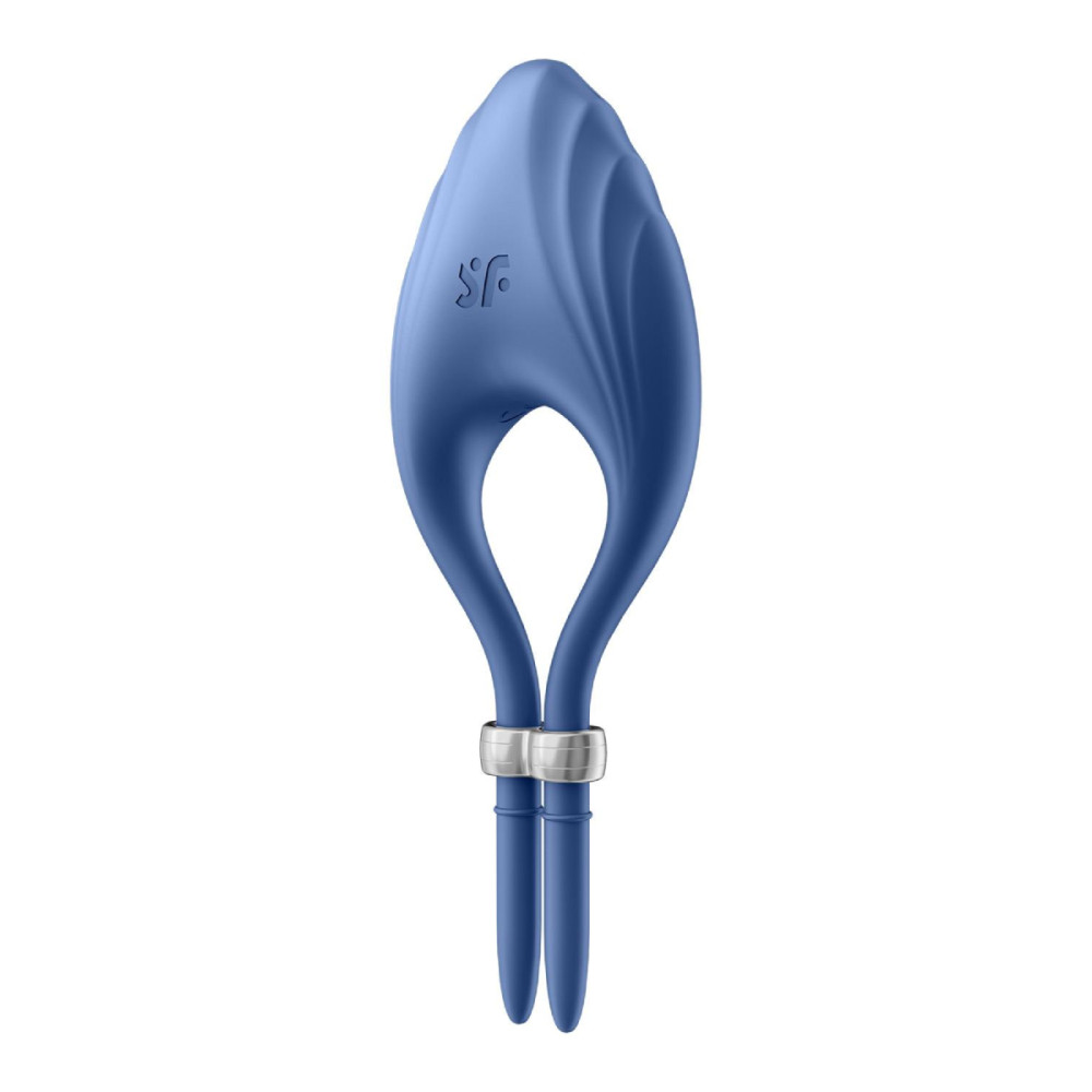 Эрекционное вибро-кольцо Satisfyer с затяжкой, синее, 14.5 х 5.5 см фото №5 — секс игрушки: Украина, NO TABOO