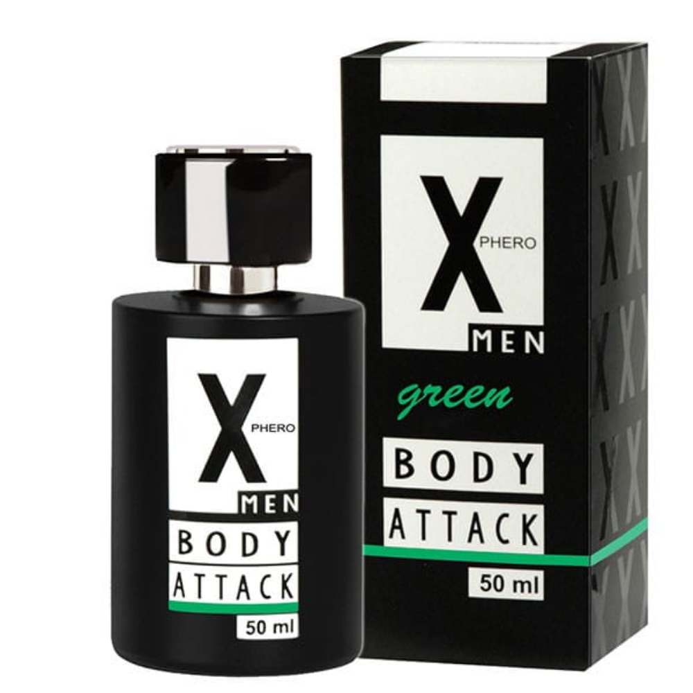Духи с феромонами для мужчин Body Attck MEN Green X-PHERO, 50 мл, фото №0 — секс шоп Украина, NO TABOO