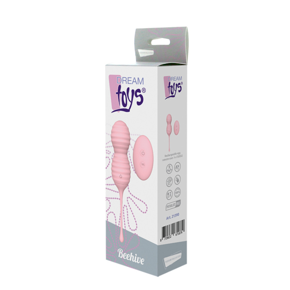 Вагинальные шарики с дистанционными пультом Dream Toys на жесткой сцепке, розовые, 17.3 х 3.7 см фото №2 — секс игрушки: Украина, NO TABOO