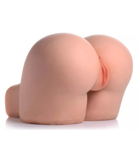 Мастурбатор полуторс с двумя отверстиями Mistress - Sophia XL бежевый, 35 х 35 см - No Taboo