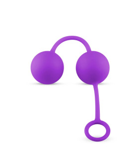 Вагинальные шарики Easy Toys со смещенным центром тяжести, фиолетовые, 20 х 3.7 см - No Taboo