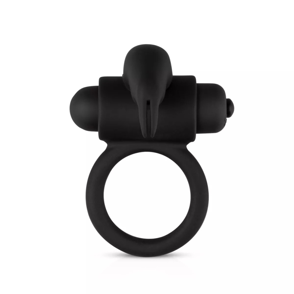 Вибро-эрекционное кольцо Easytoys с кроликом, черное, 7.4 х 5.5 см фото №0 — секс игрушки: Украина, NO TABOO