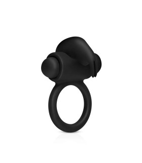 Вибро-эрекционное кольцо Easytoys с кроликом, черное, 7.4 х 5.5 см - No Taboo