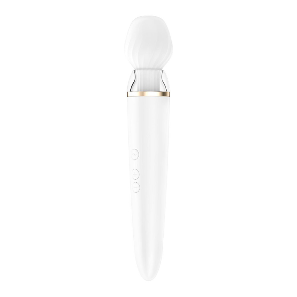 Вибратор-микрофон Satisfyer Double Wand-er с приложением, белый, 27 х 5.5 см фото №0 — секс игрушки: Украина, NO TABOO