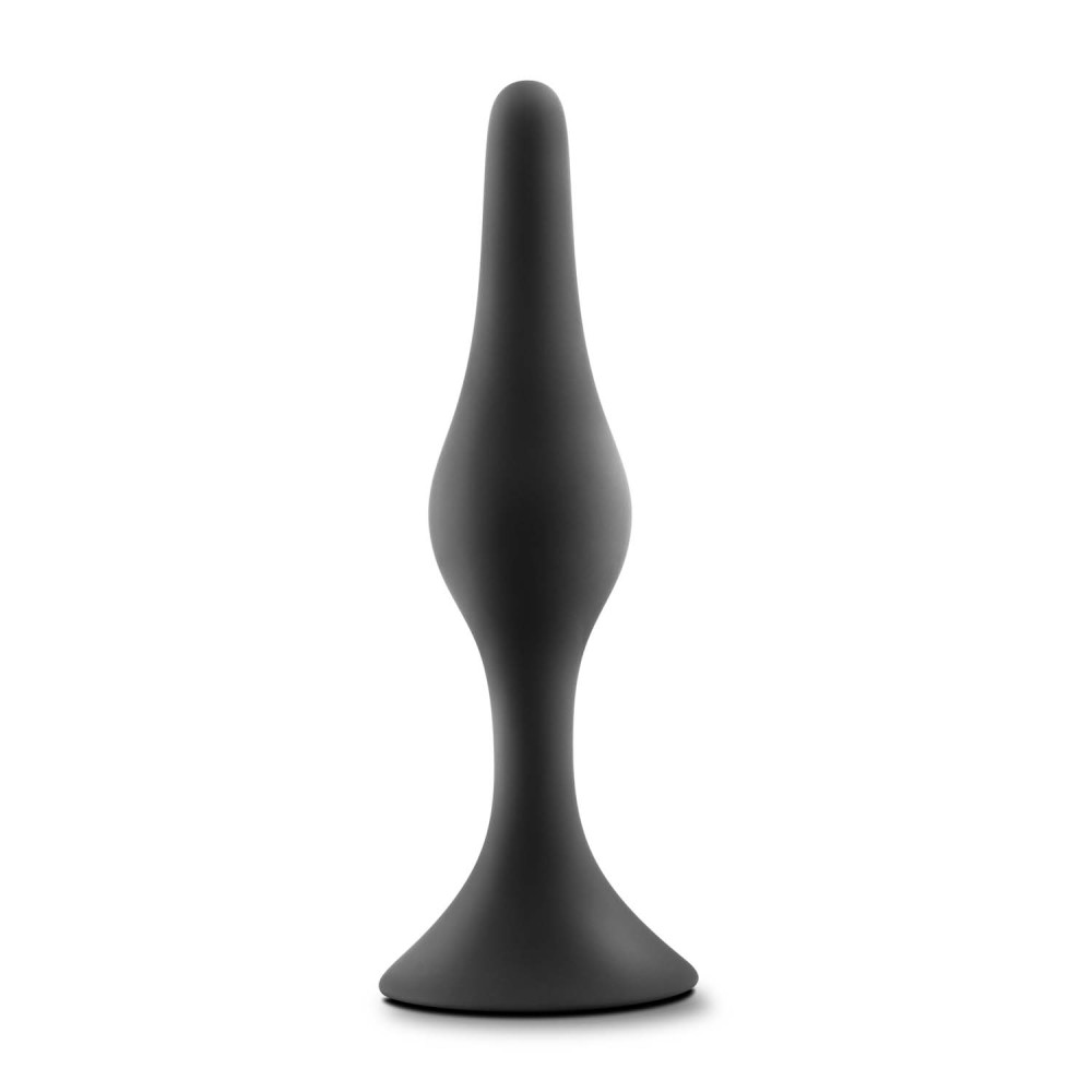 Анальная пробка, M, Blush Luxe черная, 9 х 2.5 см фото №2 — секс игрушки: Украина, NO TABOO