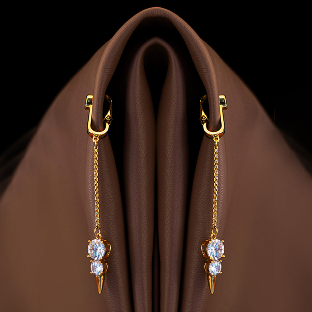 Украшения для клитора и половых губ UPKO Non-pierced Jewelry Snowman с горным хрусталем, фото №0 — секс шоп Украина, NO TABOO