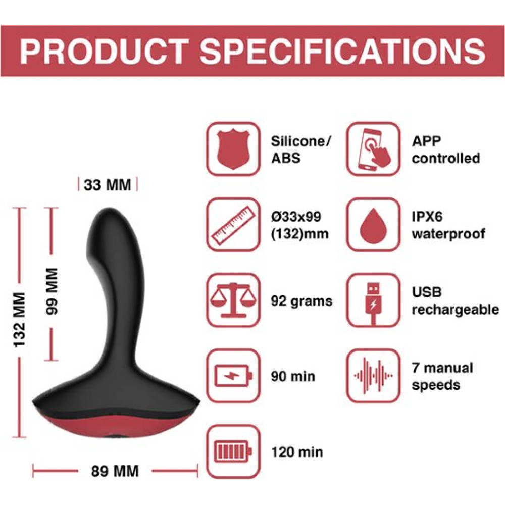 Массажер простаты смарт Solstice APP-controlled prostate vibrator, черный фото №9 — секс игрушки: Украина, NO TABOO