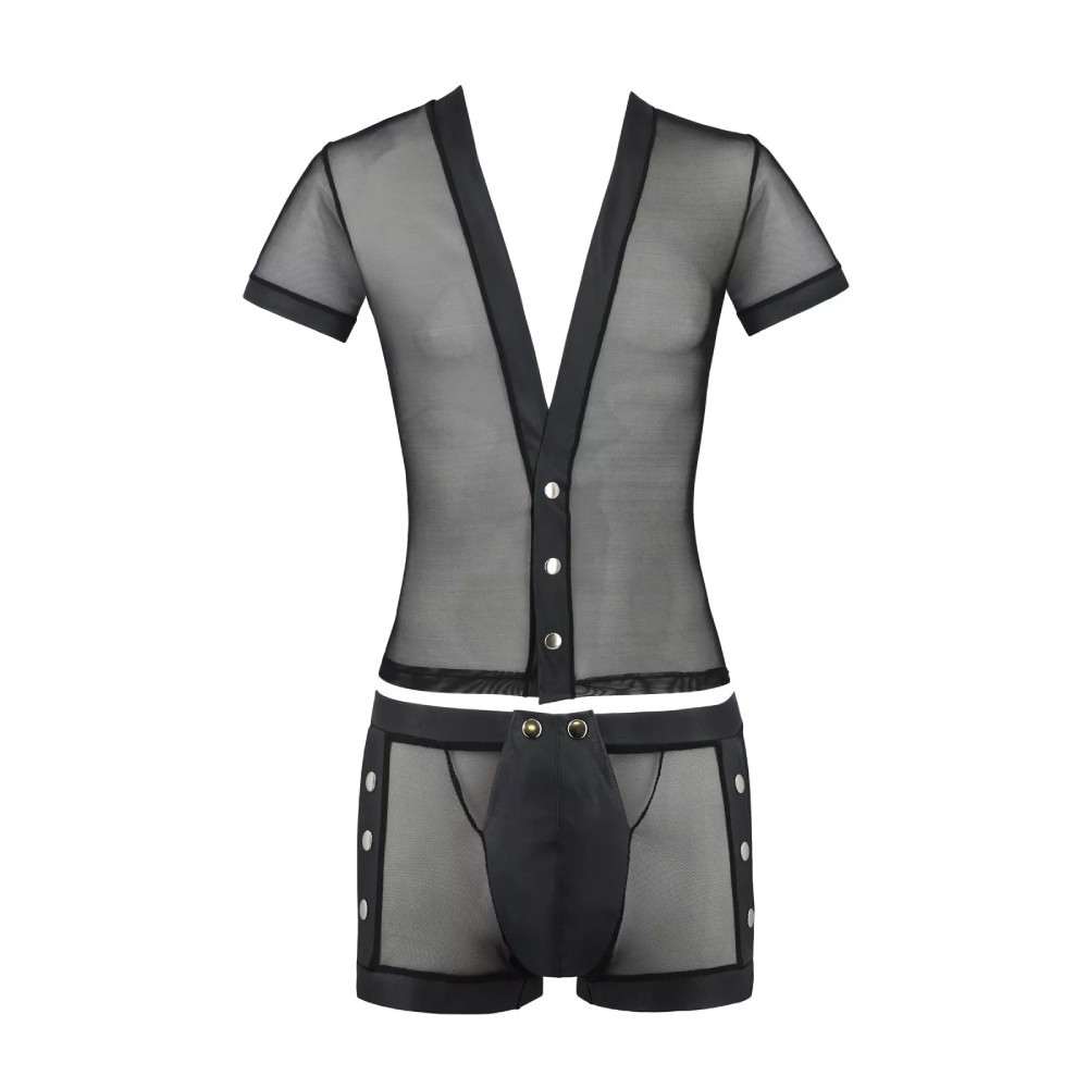 Мужской комплект Passion Men Michael, XXL/XXXL, полупрозрачный, черный, фото №3 — секс шоп Украина, NO TABOO