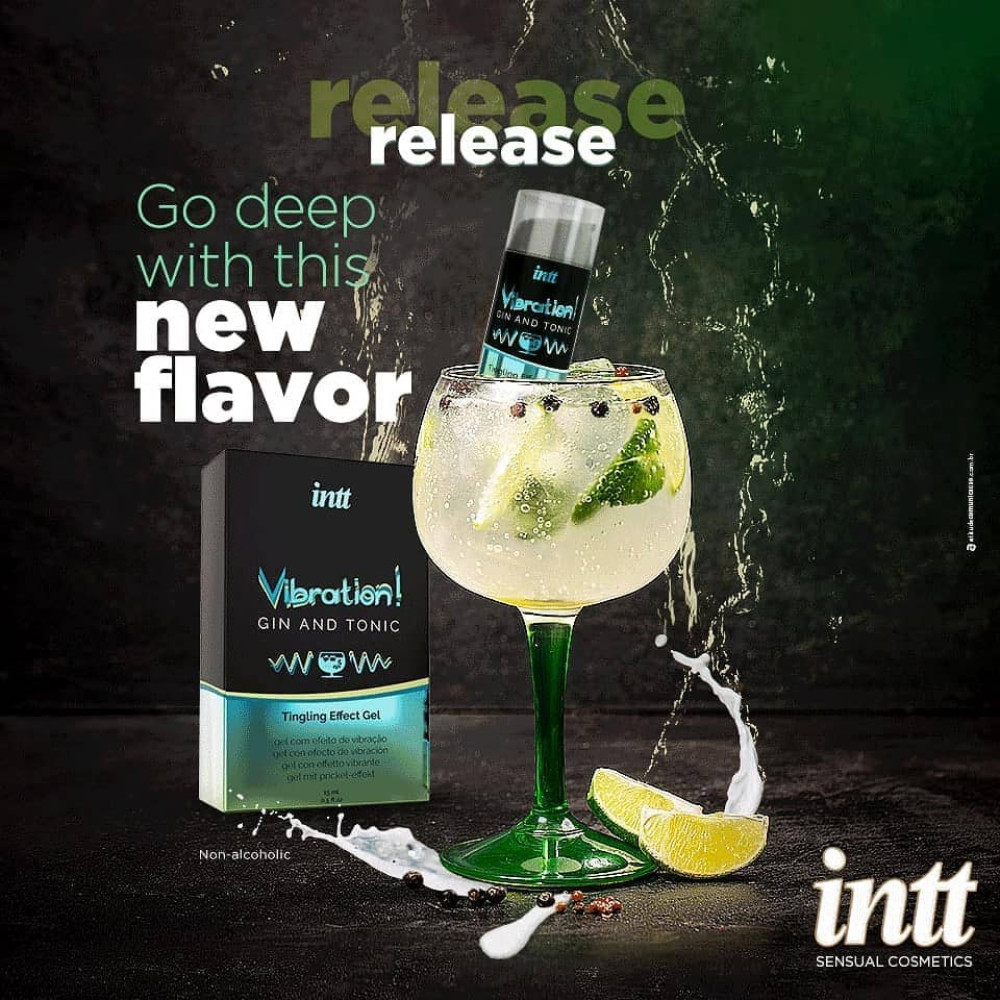 Жидкий вибратор Intt Vibration Gin & Tonic,15 мл, на водной основе фото №6 — секс игрушки: Украина, NO TABOO