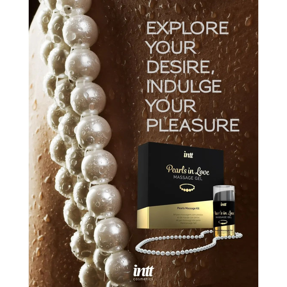 Набор для интимного массажа Intt Pearls in Love, 15 мл, с гелем и жемчужным ожерельем, фото №8 — секс шоп Украина, NO TABOO