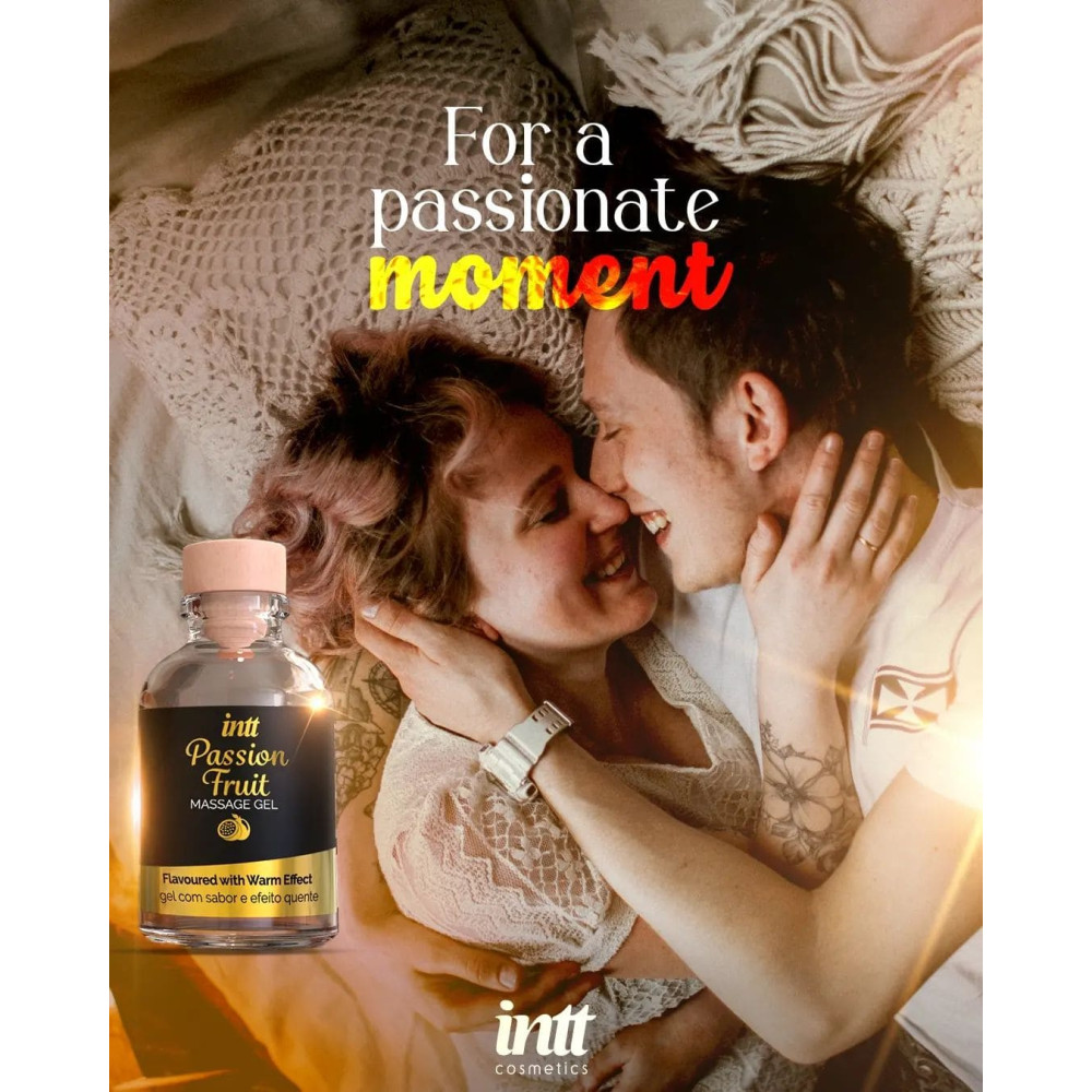 Массажный гель Intt Passion Fruit, 30 мл, разогревающий, со вкусом и ароматом маракуйи, фото №4 — секс шоп Украина, NO TABOO