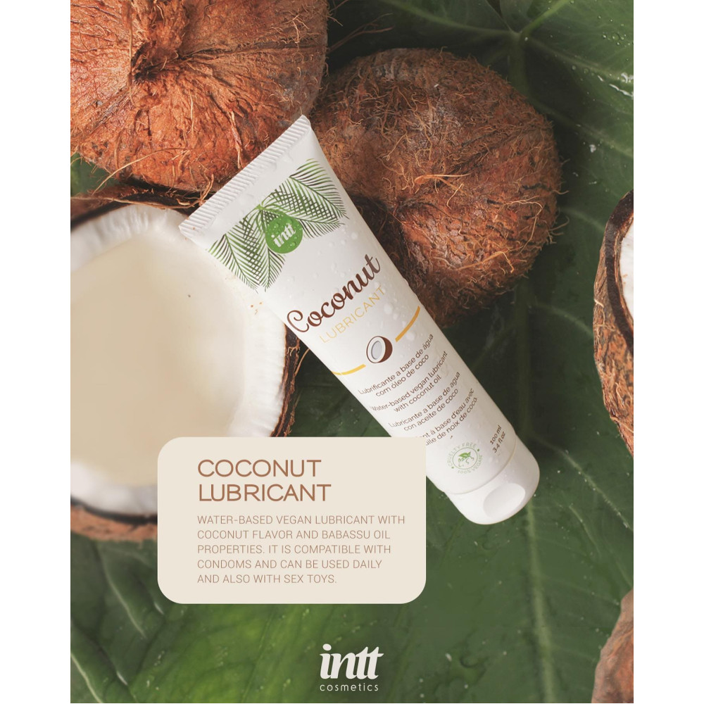 Лубрикант Intt Coconut (Vegan), 100 мл, на водной основе, с ароматом кокоса, фото №2 — секс шоп Украина, NO TABOO
