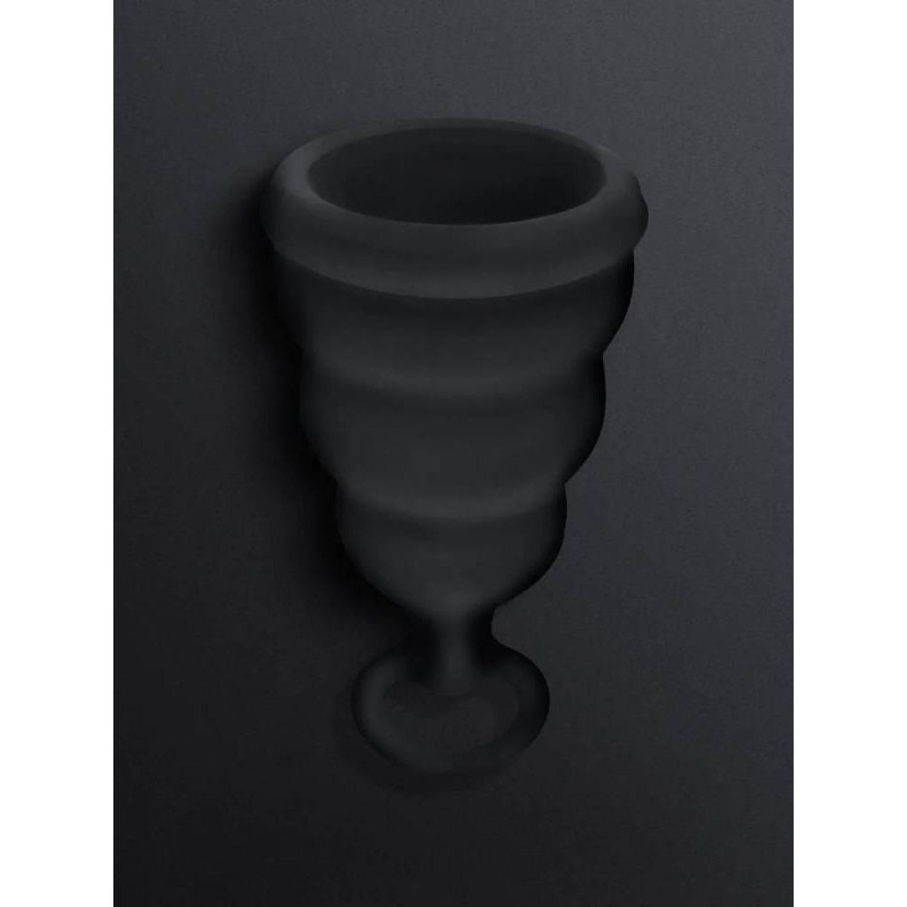 Менструальная чаша Gcup Gvibe, S, черная, 6 х 3.5 см, фото №8 — секс шоп Украина, NO TABOO