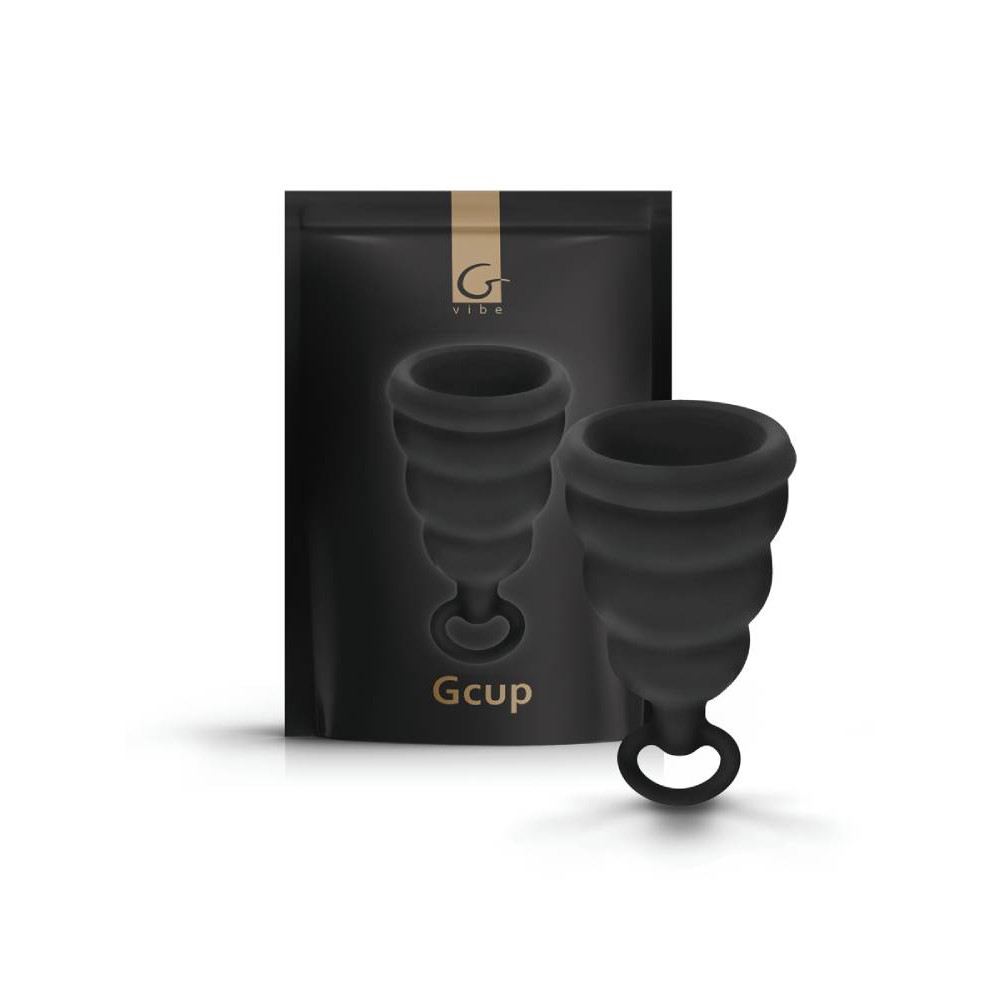 Менструальная чаша Gcup Gvibe, S, черная, 6 х 3.5 см, фото №0 — секс шоп Украина, NO TABOO