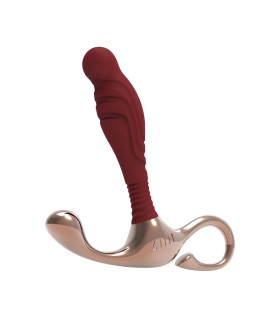Массажер простаты рельефный, S, Zini Janus Lamp Iron бордовый, 10.4 х 2.2 см - No Taboo