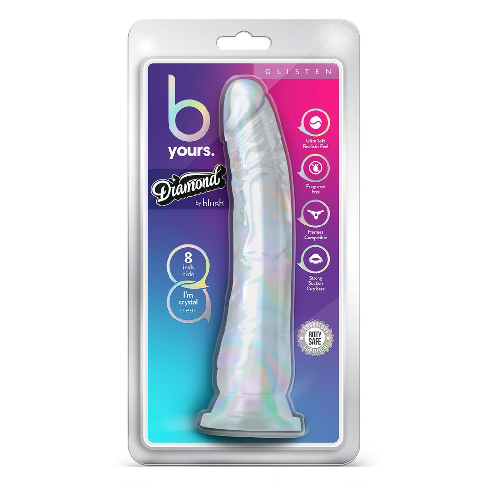 Фаллоимитатор реалистичный, на присоске Blush B Yours прозрачный, 22.2 х 5 см фото №2 — секс игрушки: Украина, NO TABOO