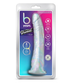 Фаллоимитатор реалистичный, на присоске Blush B Yours прозрачный, 22.2 х 5 см - No Taboo