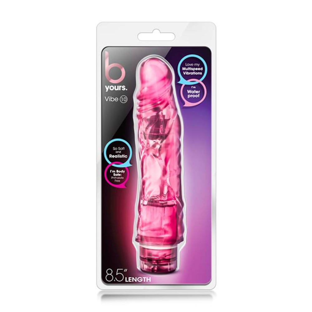 Вибратор реалистичный Blush B Yours Vibe 10 розовый, 22.5 х 4.9 см фото №2 — секс игрушки: Украина, NO TABOO