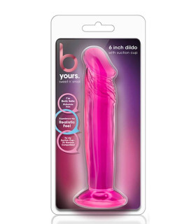 Фалоімітатор гнучкий Blush B Yours на присосці, рожевий, 16.5 х 3.8 см - No Taboo