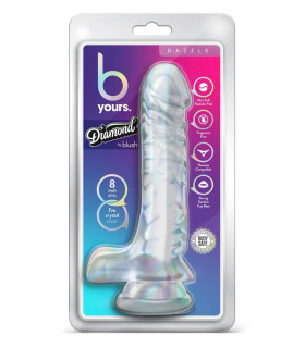 Фалоімітатор реалістичний на присосці Blush B Yours прозорий, 22.8 х 4.4 см - No Taboo