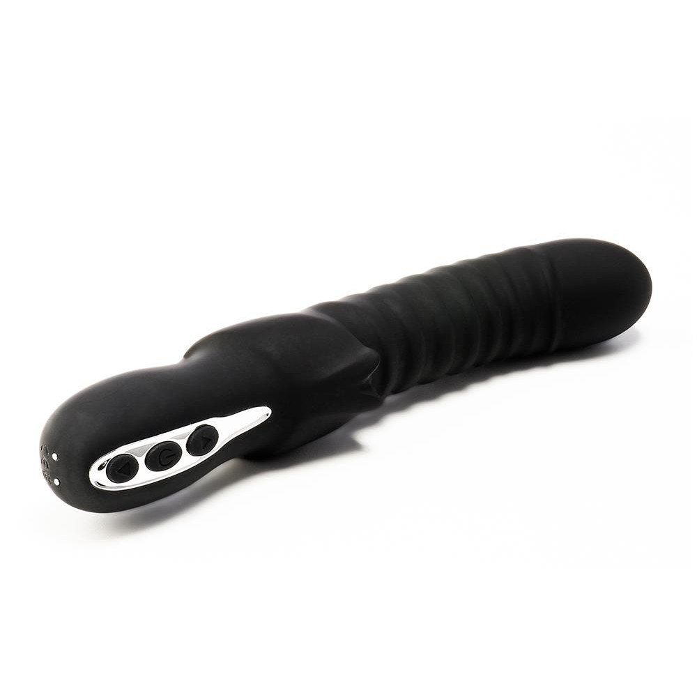 Рельефный вибратор Dream Toys Midnight Magic с клиторальной стимуляцией черный, 23 х 4 см фото №9 — секс игрушки: Украина, NO TABOO