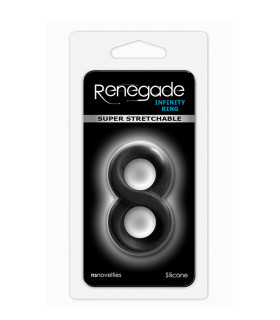 Эрекционное кольцо NS Novelties Renegade двойное, черное, 7.6 х 4.3 см - No Taboo