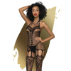 Сексуальный комбинезон Penthouse Fancy me, XL, в сеточку, черный, фото №1 — секс шоп Украина, NO TABOO