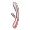 Вибратор-кролик смарт с нагревом Satisfyer Hot Lover розовый, 19.9 х 3.5 см фото №3 — секс игрушки: Украина, NO TABOO