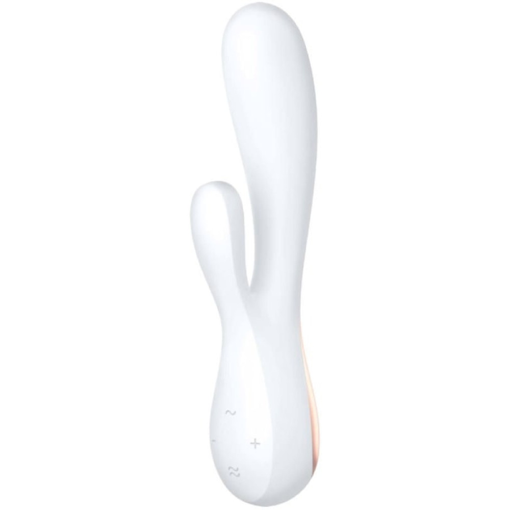 Вибратор-кролик Satisfyer Mono Flex с приложением, белый, 20.4 х 4 см фото №0 — секс игрушки: Украина, NO TABOO