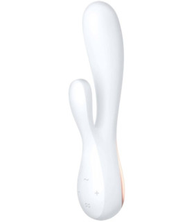 Вибратор-кролик Satisfyer Mono Flex с приложением, белый, 20.4 х 4 см - No Taboo