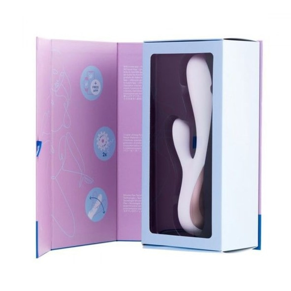 Вибратор-кролик Satisfyer Mono Flex с приложением, белый, 20.4 х 4 см фото №2 — секс игрушки: Украина, NO TABOO