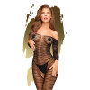 Сексуальный комбинезон Penthouse Dreamy diva, XL, полупрозрачный, с интимным вырезом, с узором, черный, фото №1 — секс шоп Украина, NO TABOO
