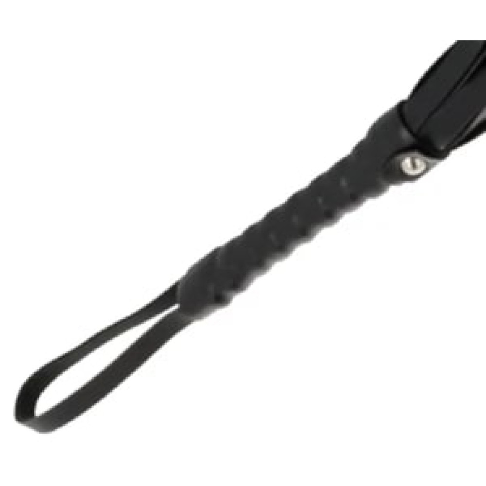 Флоггер с рельефной рукоятью Fetish Flogger черный, фото №2 — секс шоп Украина, NO TABOO