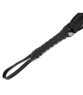 Флоггер с рельефной рукоятью Fetish Flogger черный - No Taboo
