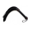 Плеть с заклепками-сердечками Fetish Flogger black with red heart черная, 40 см, фото №1 — секс шоп Украина, NO TABOO