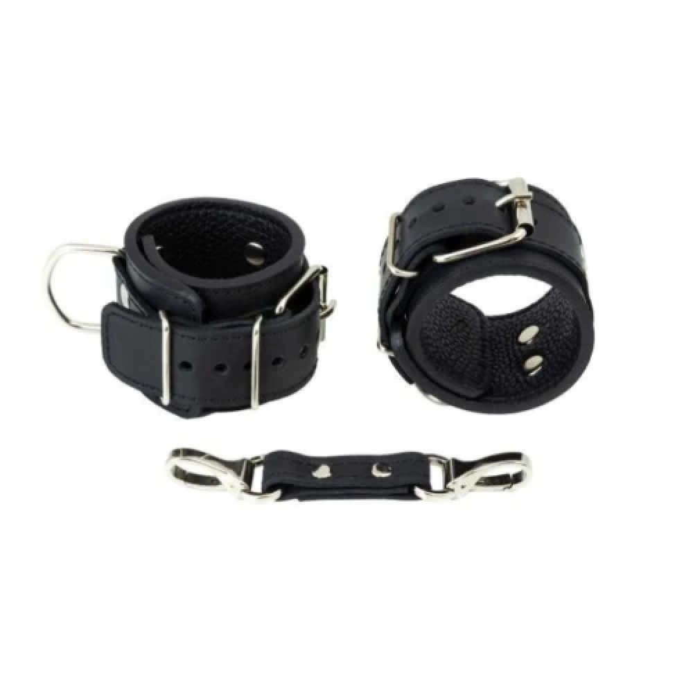 Наручники с карабинами Fetish Wrist restraints черные, фото №0 — секс шоп Украина, NO TABOO