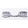 Наручники с черными элементами Fetish Wrist restraints transparent прозрачные, фото №2 — секс шоп Украина, NO TABOO