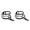 Наручники с черными элементами Fetish Wrist restraints transparent прозрачные, фото №1 — секс шоп Украина, NO TABOO