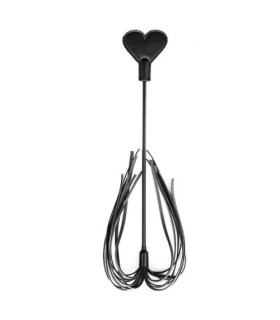 Стек-сердечко с мини-плетью Fetish Paddle черный - No Taboo