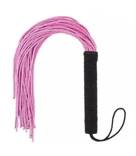 Флоггер из веревок Fetish Rope flogger черно-розовый - No Taboo
