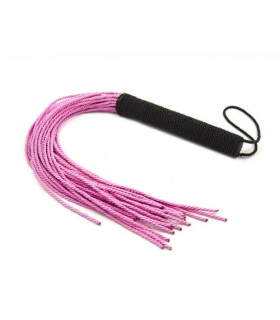 Флоггер из веревок Fetish Rope flogger черно-розовый - No Taboo