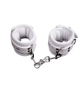 Поножи с карабинами Fetish Ankle restraints белые - No Taboo