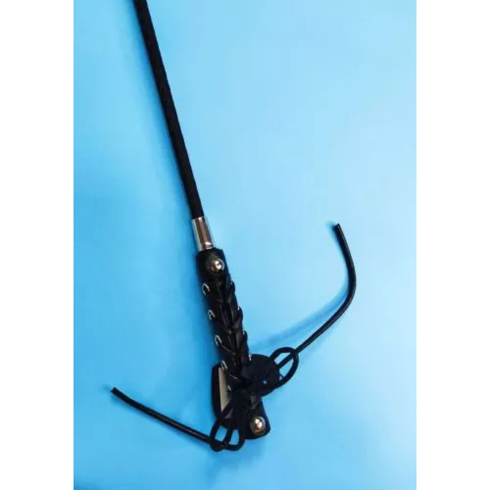 Стек со шнуровкой на рукояти Fetish Whip braid черный , фото №4 — секс шоп Украина, NO TABOO