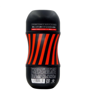 Мастурбатор нереалистичный Rolling Tenga Gyro Roller Cup черно-красный, 15 х 4.5 см - No Taboo